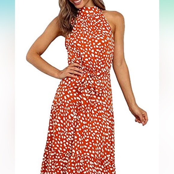 Red and white dress size M - Picture 1 of 3